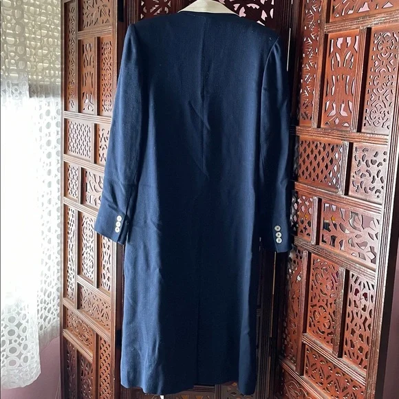 Vintage Liz Robert’s Blue & white Elegant Coat - Picture 2 of 5